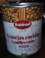 Mängden socker i Rabinad lentejas cocidas extra