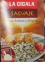 Mängden socker i Arroz salvaje