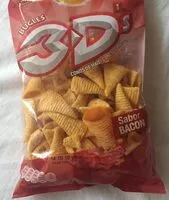 Mängden socker i 3D conos snack de maíz sabor bacon