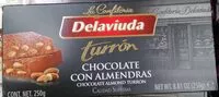 Mängden socker i Turrón chocolate con almendras (250 G)