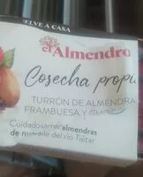 Mängden socker i Turrón de almendra con frambuesa y chocolate