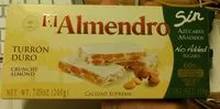 Mängden socker i Turron Duro crunchy almond