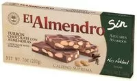 Mängden socker i Turron chocolate con almendras