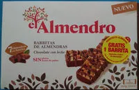 Mängden socker i Barritas de almendras