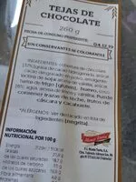 Mängden socker i Tejas de chocolate