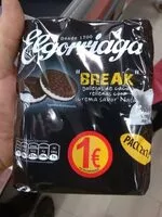 Mängden socker i Break galletas de cacao rellenas con crema sabor nata