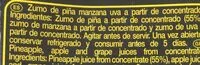 Mängden socker i Zumo concentrado de piña y uva brik