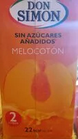 Mängden socker i Zumo D.simon Disfruta Melocoton S / Azucar Brik 2L