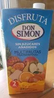 Mängden socker i Zumo D.simon Disfruta Multifrutas S / Azucar Brick 2L