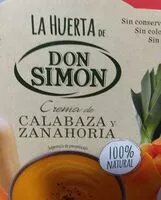 Mängden socker i Crema de calabaza y zanahoria