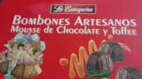 Mängden socker i Bombones artesanos mousse de chocolate y toffe