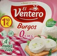 Mängden socker i Queso fresco el Ventero 0%