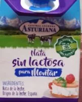 Mängden socker i Nata para montar sin lactosa