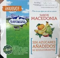 Mängden socker i Yogur sabor macedonia sin azúcares añadidos