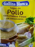 Mängden socker i Sopa de pollo con fideos gallina blanca
