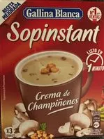 Mängden socker i Sopinstant crema de champiñones con picatostes