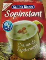 Mängden socker i Sopinstant crema de espárragos con picatostes
