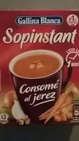 Mängden socker i Sopinstant consomé al jerez con picatostes estuche 54 g