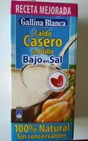 Mängden socker i Caldo casero de pollo bajo en sal