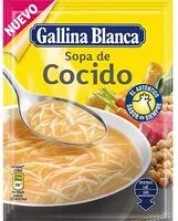 Mängden socker i Sopa de cocido Gallina Blanca