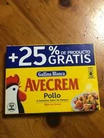 Mängden socker i Avecrem Caldo de pollo 12 pastillas estuche 126 g