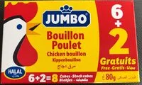 Mängden socker i Bouillon de poulet Halal