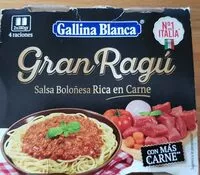Mängden socker i Gran Ragú. Salsa Boloñesa