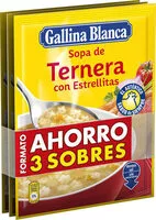 Mängden socker i Sopa de ternera con estrellitas