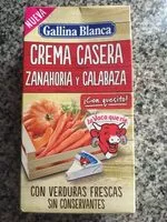 Mängden socker i Crema de zanahoria y calabaza casera con quesito la vaca que ríe