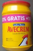 Mängden socker i Avecrem caldo de pollo
