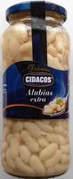 Mängden socker i Alubias extra CIDACOS