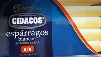 Mängden socker i Espárragos blancos enteros extra
