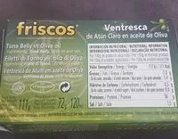 Mängden socker i Ventresca de atún claro en aceite de oliva