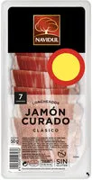 Mängden socker i Jamón curado clásico medias lonchas sin gluten sin lactosa
