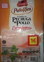 Mängden socker i Pollorico, fiambre de pechuga de pollo