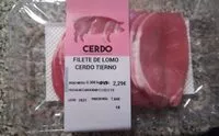 Mängden socker i Filete de lomo cerdo tierno