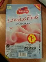 Mängden socker i Jamón Cocido Campofrio - Lonchas Finas