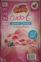 Mängden socker i Cuida-t+ jamón cocido bajo grasa lonchas finas