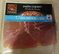 Mängden socker i Jamón curado 25% Menos de Sal