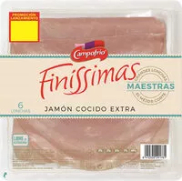 Mängden socker i Finíssimas maestras jamón cocido extra lonchas sin gluten