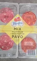 Mängden socker i Mix de chorizo y salchichón de pavo