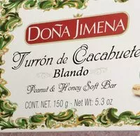 Mängden socker i Turron de Cacahuete blando