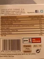 Mängden socker i Xocolata Negra 70% Cacau Torras