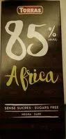 Mängden socker i Ref 19 Xocolata 85% Sense Sucre Africa 100GR Torras