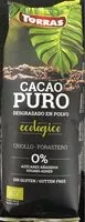 Mängden socker i Cacao puro torras