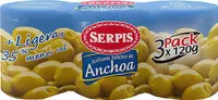 Mängden socker i Aceitunas rellenas de anchoa + ligeras menos sal