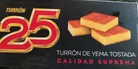 Mängden socker i Turrón de yema tostada