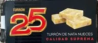 Mängden socker i Turron de nata nueces