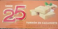 Mängden socker i Turrón de cacahuete