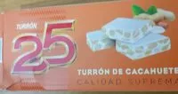 Mängden socker i Turrón de cacahuete